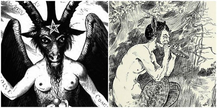 وأشار دائرة اللحية الشيطان Baphomet عموم المقارنة