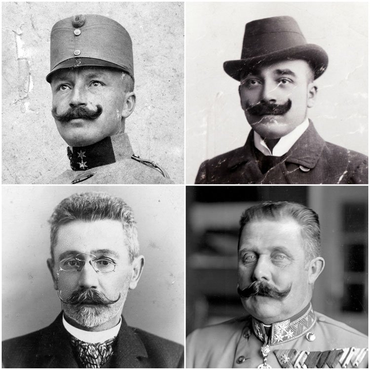 أفكار لشارب "الإمبريالي" (Imperial) الشهير الملتوي الأطراف (أرشيف Fortepan وصورة فرانز فرديناند)